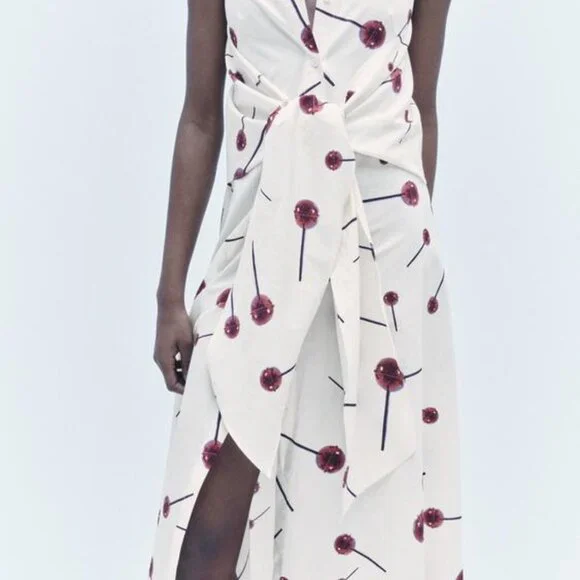 ZARA SS24 PRINTED POPLIN SHIRTDRESS ZW COLLECTION 3089/144 019/320 - Picture 2 of 11